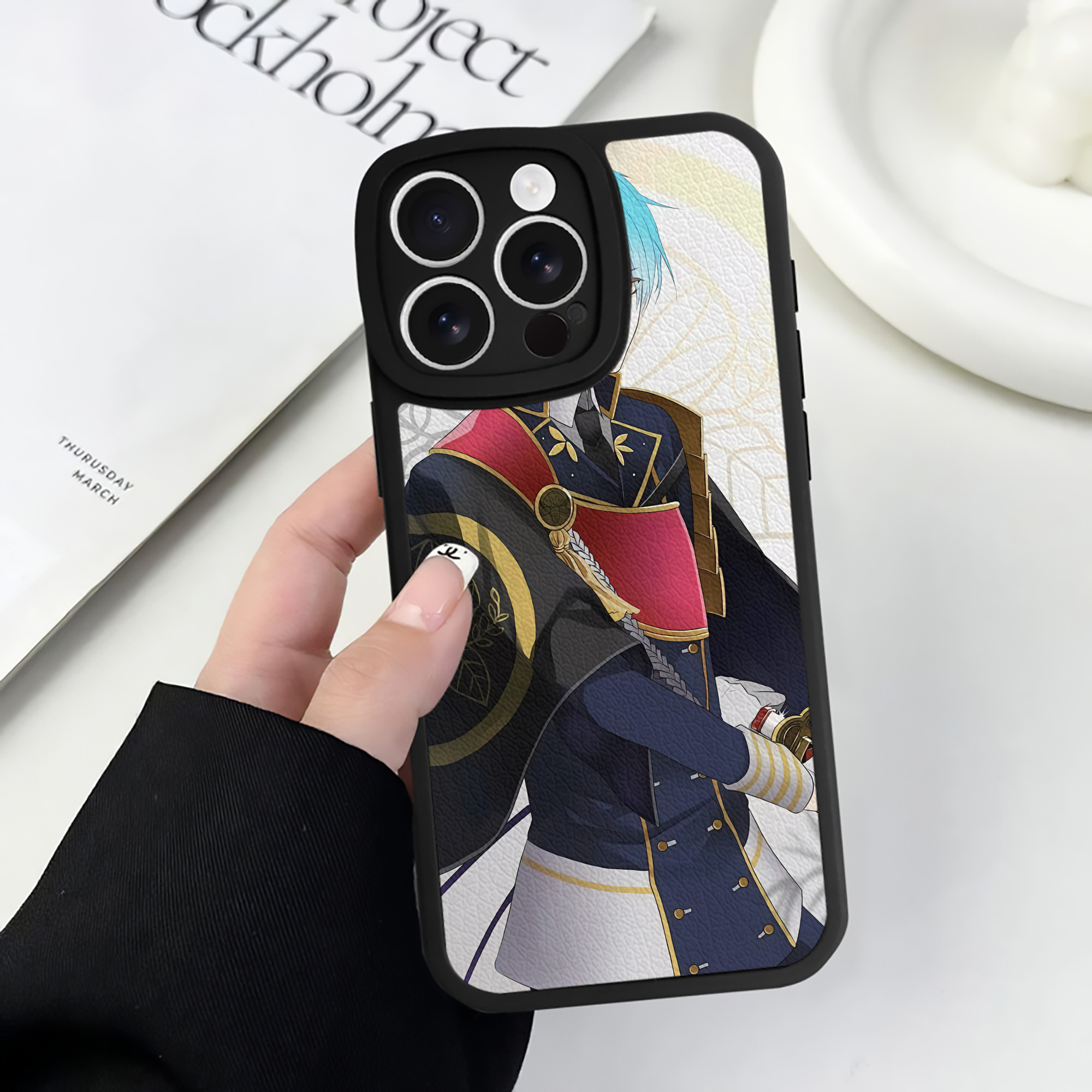 （画像用） 刀剣乱舞 Touken Ranbu 【iPhone 16シリーズ対応】シリコンスマホケース（レザー調） 材質：シリコン